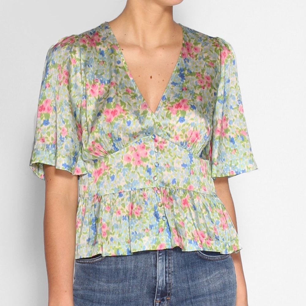 NWT NOTES DU NORD Odeon Printed Top In Romantic Flower